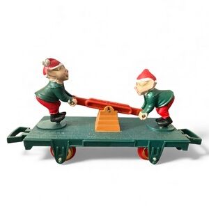 1992 Toy State O Scale Train Elf Pump Car Only North Pole Christmas Express